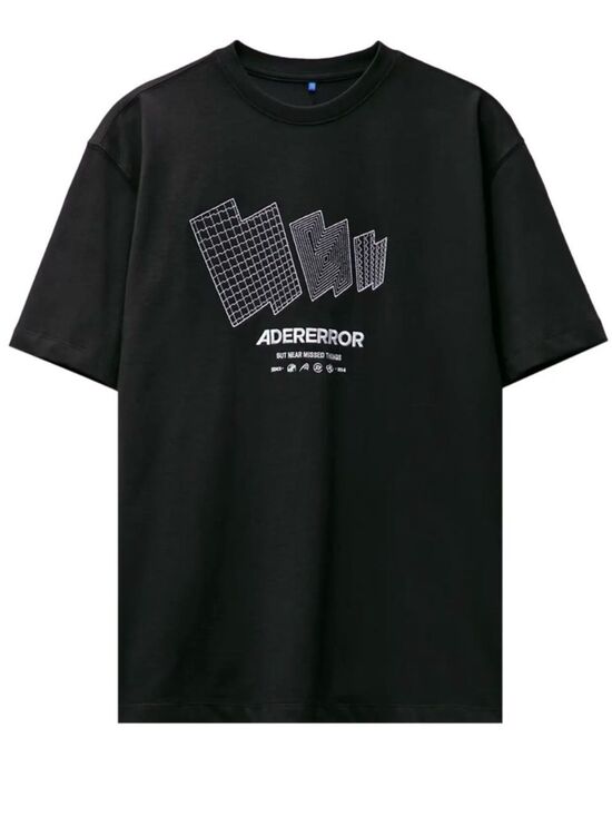 Ader Error Other - ADERERROR Black Tetris Logo Graphic Tee shirt • men’s small (oversized)